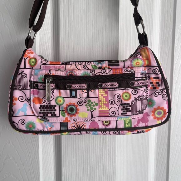 Lesportsac Mini Floral Poodle Bag Vacation Small Handbag Crossbody or Shoulder - Picture 1 of 10
